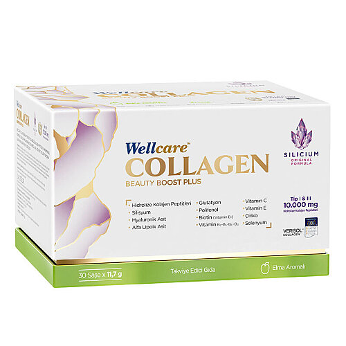 Wellcare Collagen Beauty Boost Plus Elma Aromalı 30 Saşe - 1