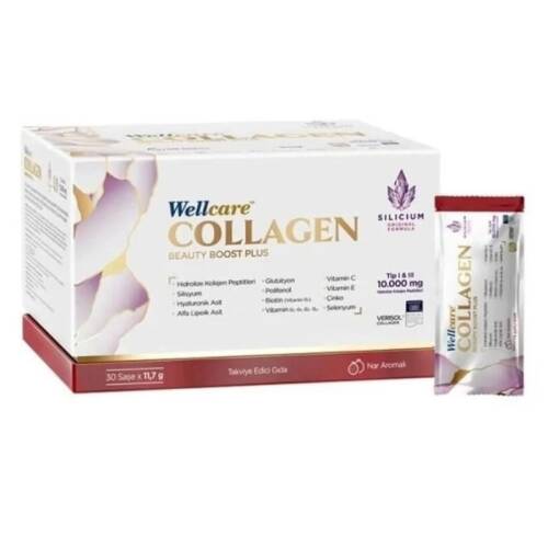 Wellcare Collagen Beauty Boost Plus 10.000 mg 30 Saşe Nar Aromalı - 1