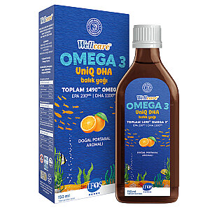 Wellcare Omega 3 Uniq DHA Doğal Portakal Aromalı Yağı 150 ml
