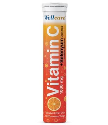 Wellcare Vitamin C 1000 mg + Selenyum 15 Efervesan Tablet - 1