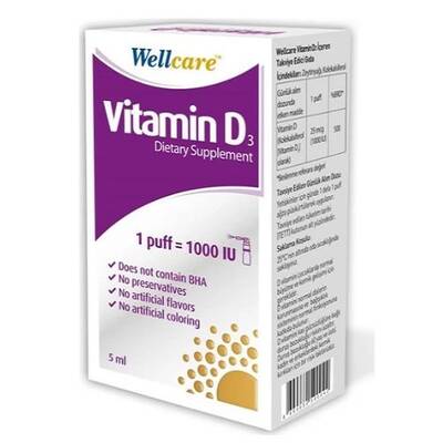 Wellcare Vitamin D3 1000 IU 5 ml - 1