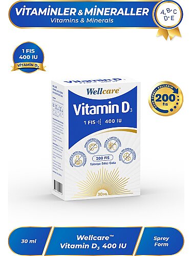 Wellcare Vitamin D3 400 IU 30 ml - 1