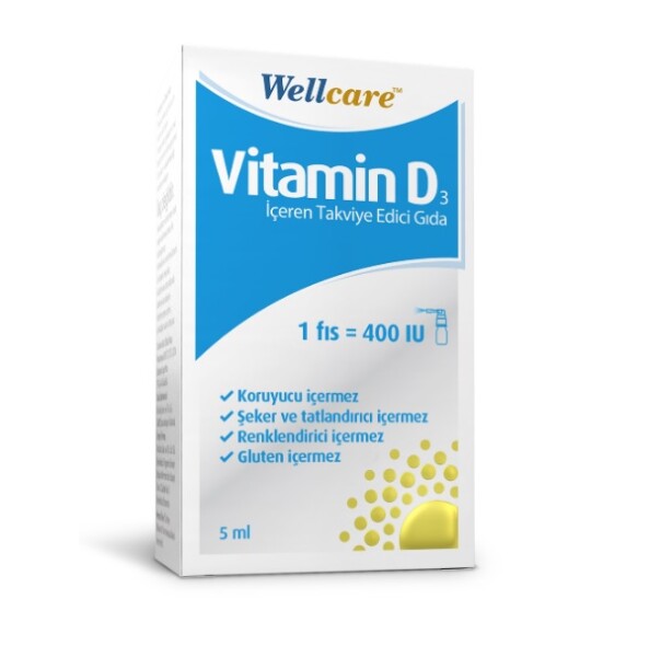 Wellcare Vitamin D3 400 IU 5 ml - 1