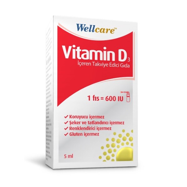 Wellcare Vitamin D3 600 IU 5 ml - 1