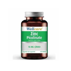 Wellcare Zinc Picolinate 15 Mg Çinko 60 Tablet