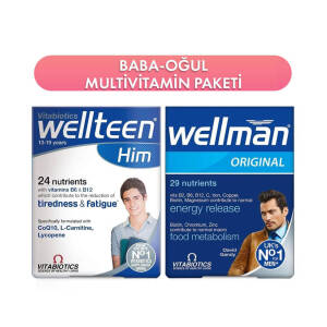 Wellman + Wellteen Him Baba-Oğul Multivitamin Paketi