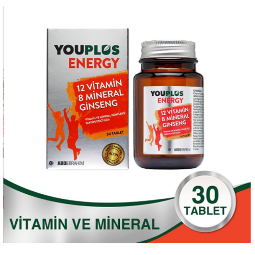 Youplus Energy 12 Vitamin 8 Mineral Ginseng 30 Tablet - 1