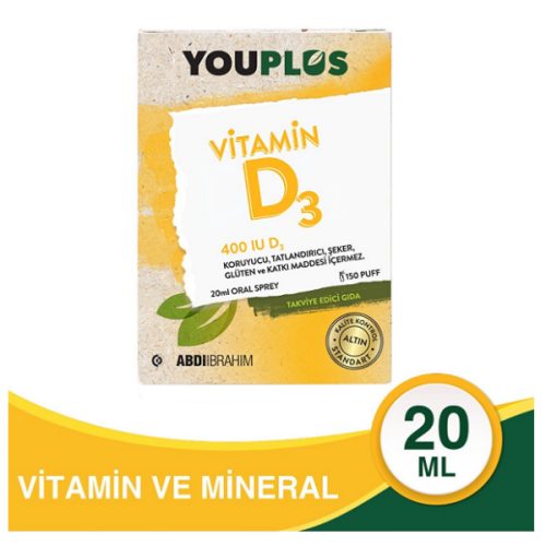 YouPlus Vitamin D3 400IU Oral Sprey 20ml - 1