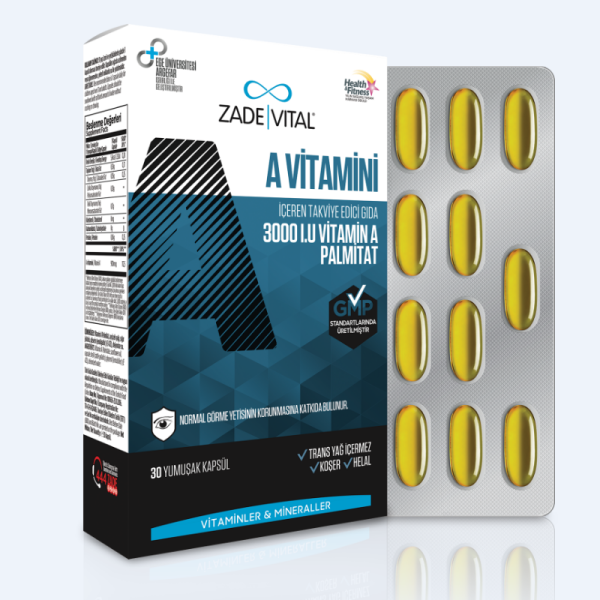 Zade Vital A Vitamini 500 mg 30 Kapsül - 1