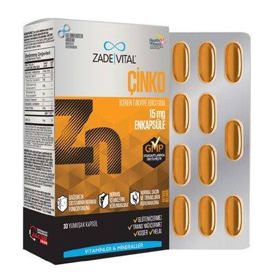 Zade Vital Çinko (Zinc) Blister 30 Kapsül - 1