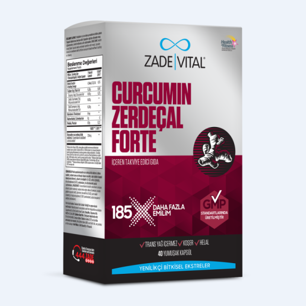 Zade Vital Curcumin Forte Zerdeçal Yağı 1000 mg 40 Kapsül - 2