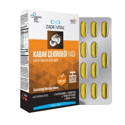 Zade Vital Kabak Çekirdeği Yağı 320 mg 60 Kapsül Blister