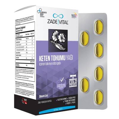 Zade Vital Keten Tohumu Yağı 30 Kapsül - 1