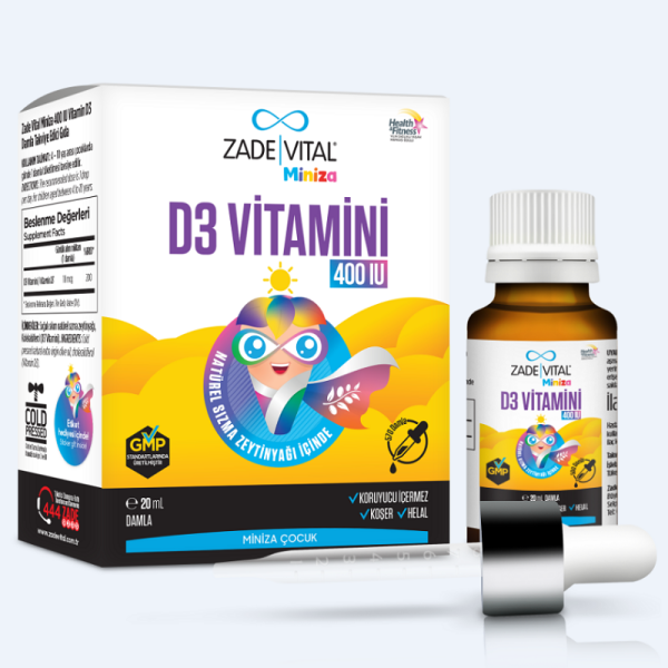 Zade Vital Miniza D3 Vitamini 400 IU Damla 20 ml - 1