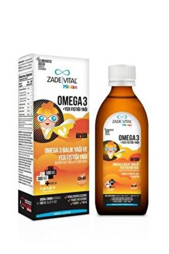 Zade Vital Miniza Omega-3 ve Yer Fıstığı Şurubu 150 ml - 1