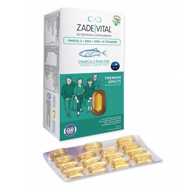 Zade Vital Omega 3 Yetişkinler İçin Balık Yağı 30 Kapsül - 1