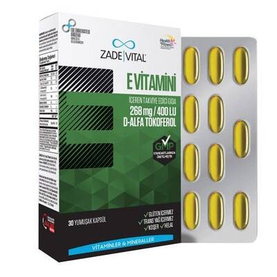 Zade Vital Vitamin E 266 mg 400 IU 30 Softjel - 1